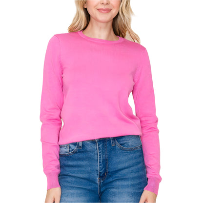 Spring Pink Basic LBL Sweater