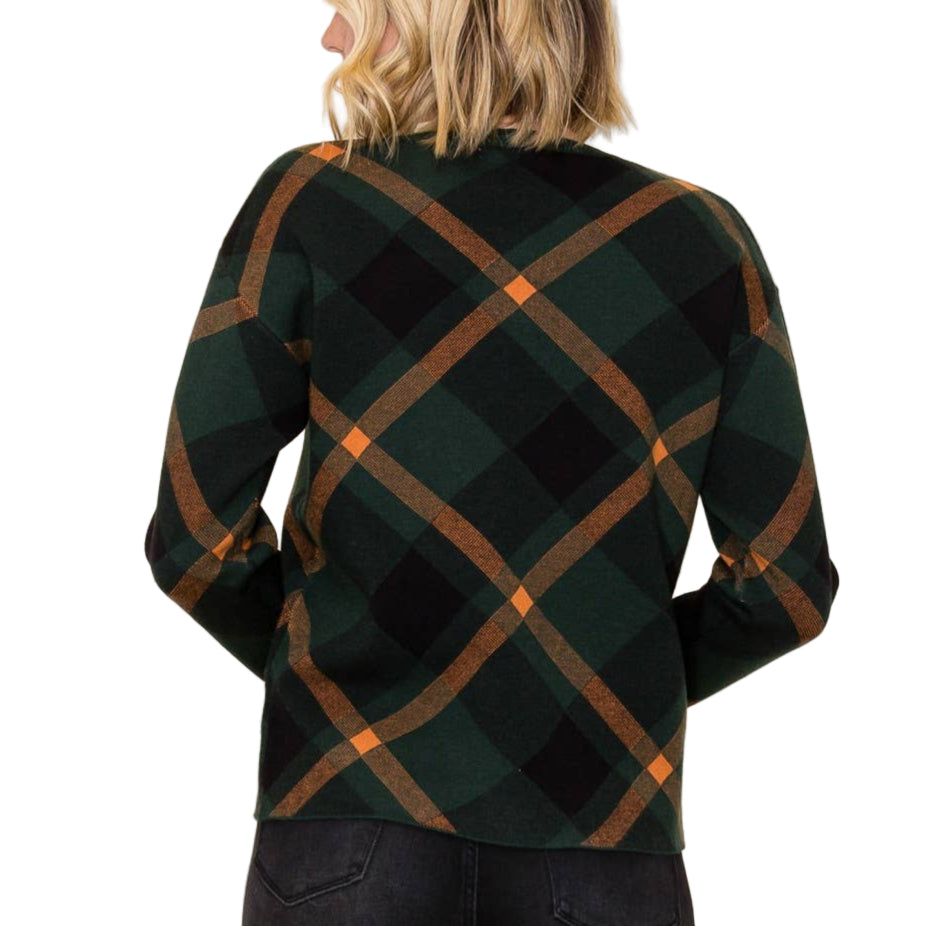 Forest Green Checker Sweater
