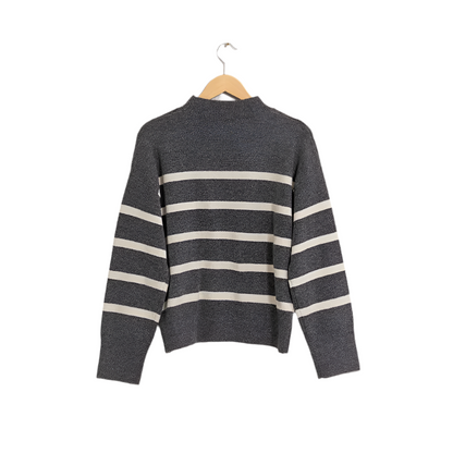 Striped Mock Neck