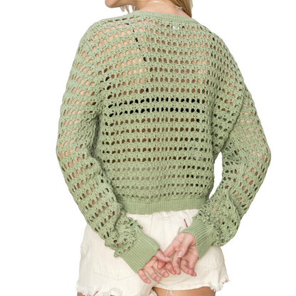 Open Stich Summer Sage Sweater