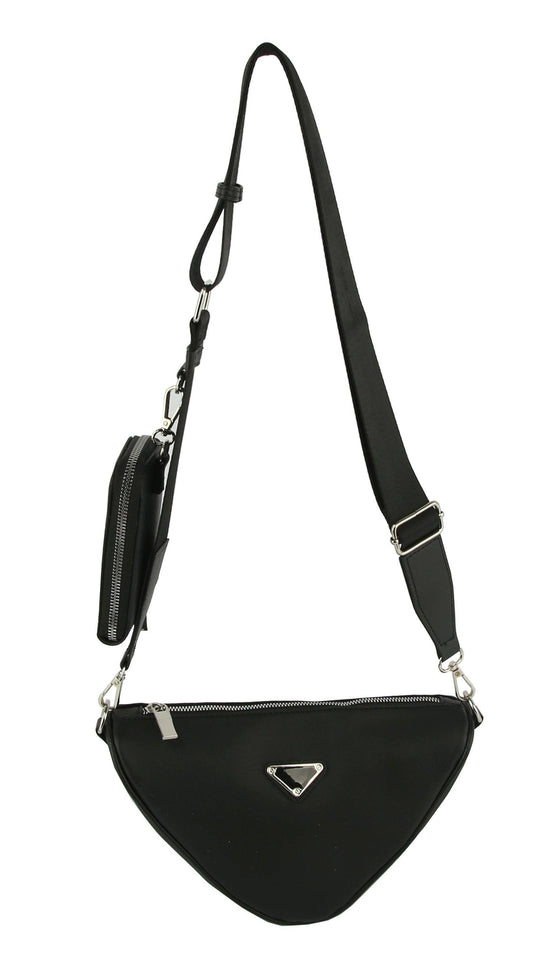 Upside-down triangle Crossbody with Cute Pocket Key Ring