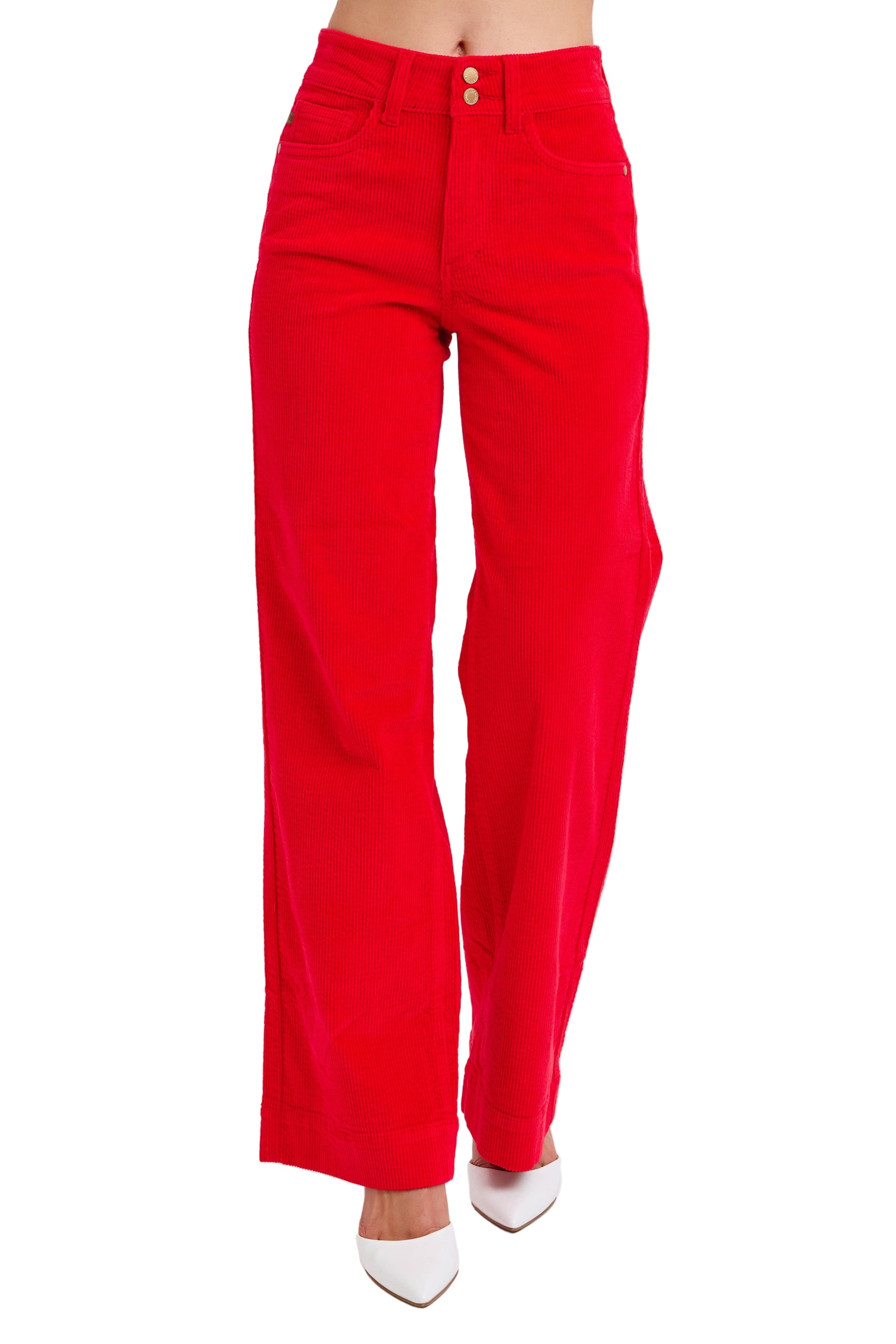 Red pants on a white background