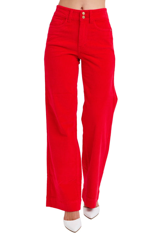 Red pants on a white background