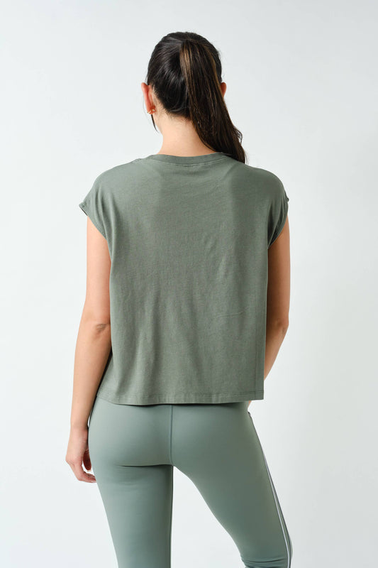 Elder green Sunkissed Pima Cotton Pocket Tee