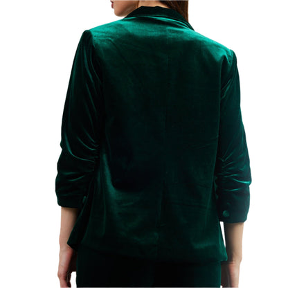 Royal Green Velvet Blazer