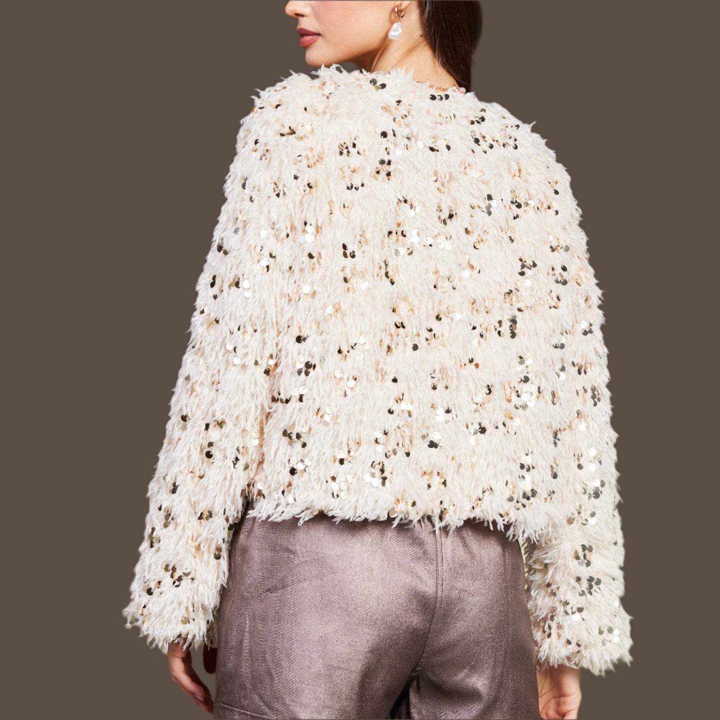 Cream Shimmer Jacket