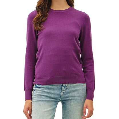 NEW COLOR Purple -VISCOSE CREW NECK SOFT KNIT 💜 Sweater