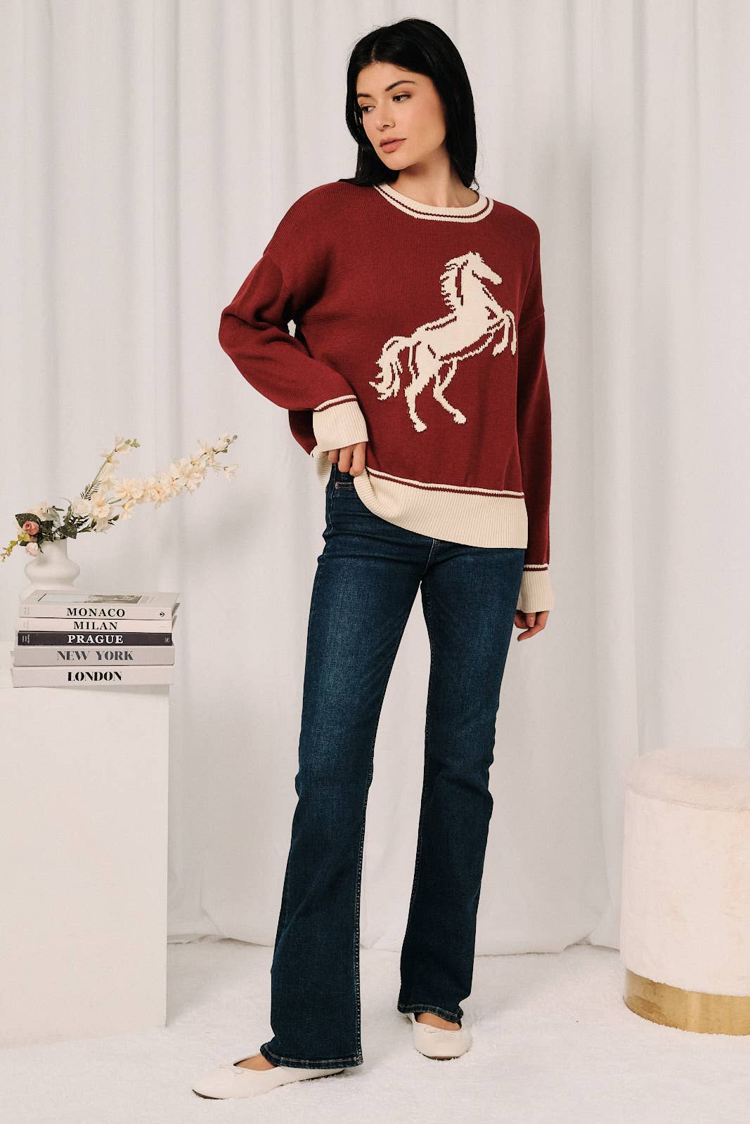 King Burgundy 🐎 Sweater