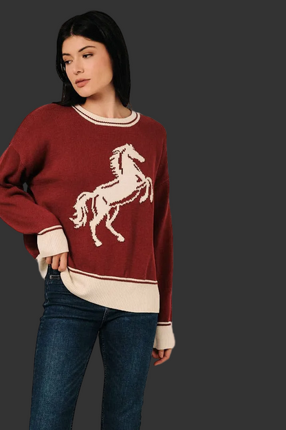 King Burgundy 🐎 Sweater