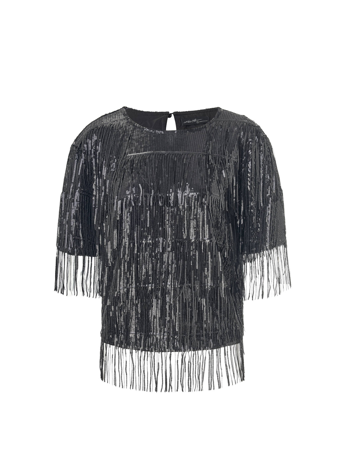 Black Over Sized Fring Shirt