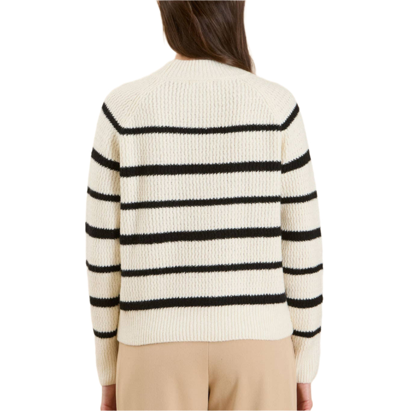 French Oat High-Neck Sweater