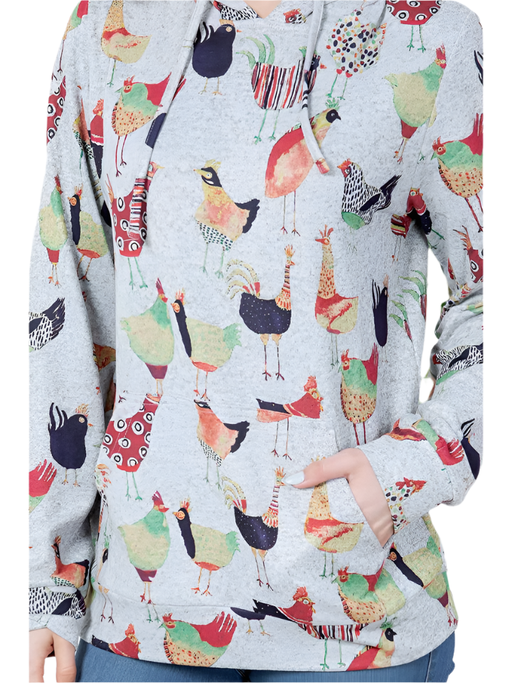 Colorful Wild Chicken Hoodie