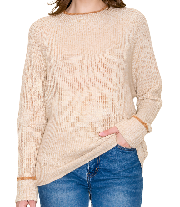 Warm blonde Contrast Sweater