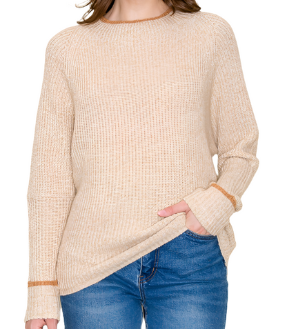 Warm blonde Contrast Sweater