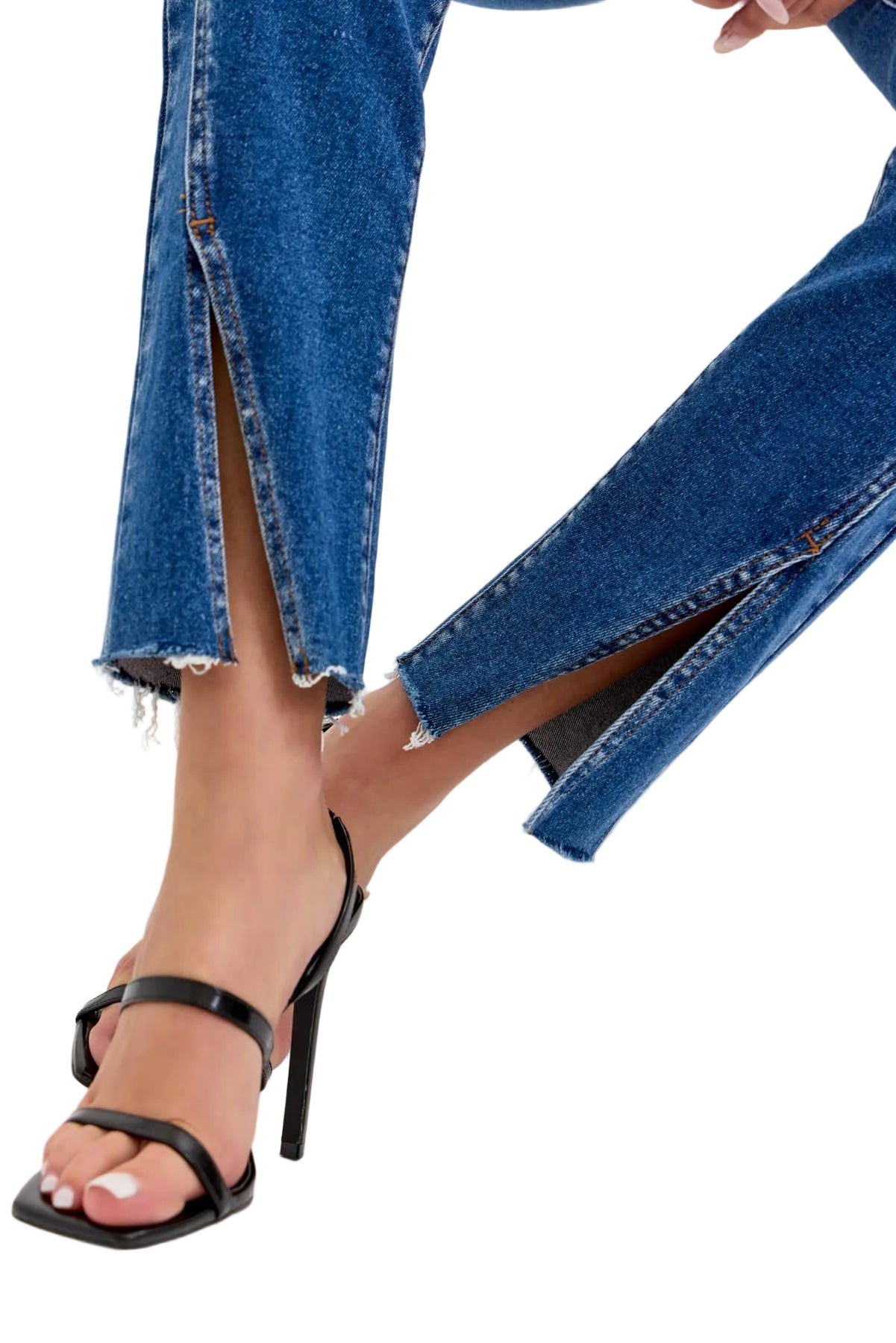 High Rise Straight with Front Slits