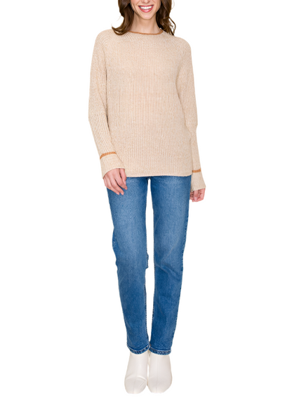 Warm blonde Contrast Sweater