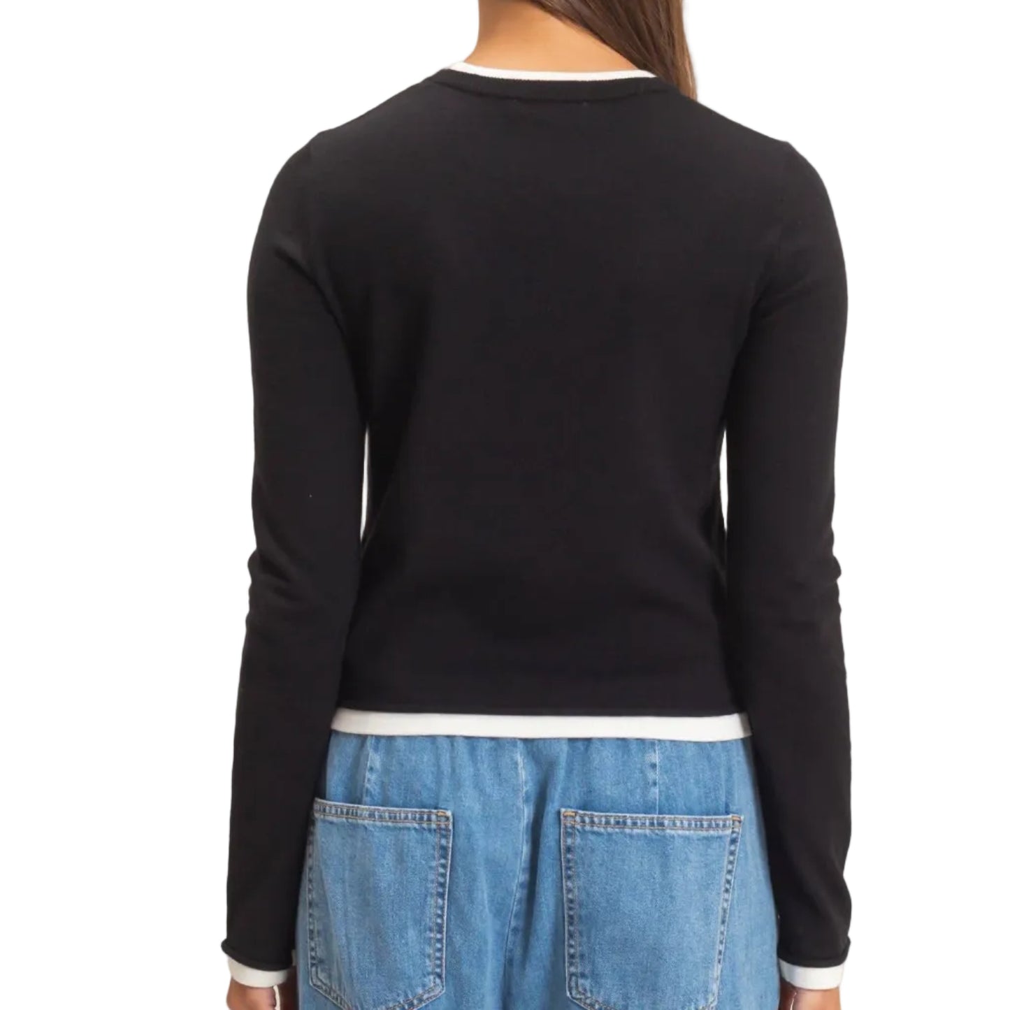 Black Layer Knit Top
