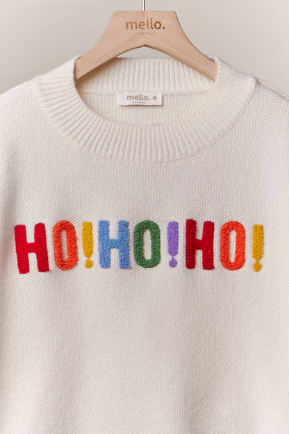Heather Gray Oversized Christmas Sweater with Lettering