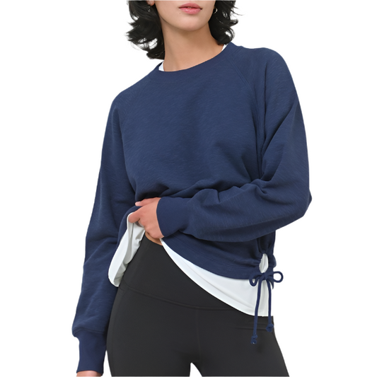 Drawstring Hem Sweatshirt