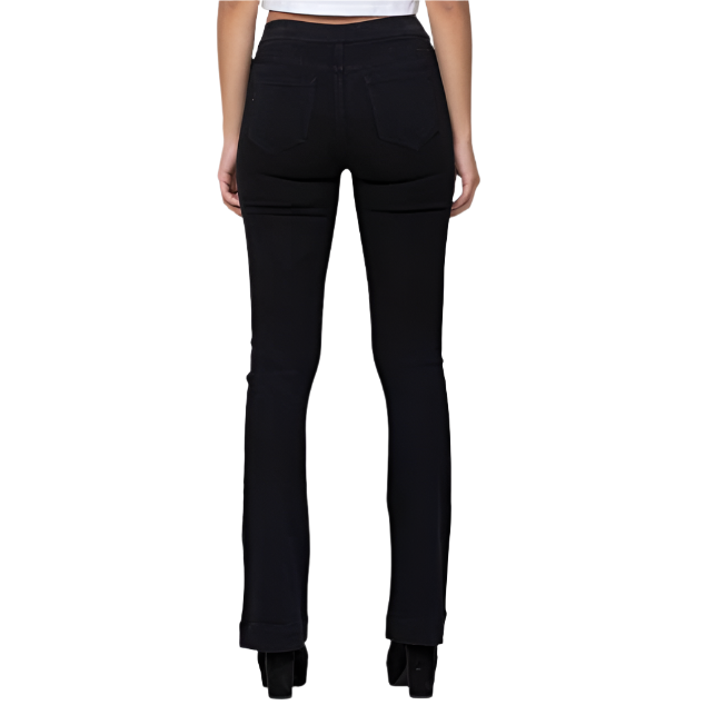 Black Mid Rise Flare Jegging (Pre-Order)