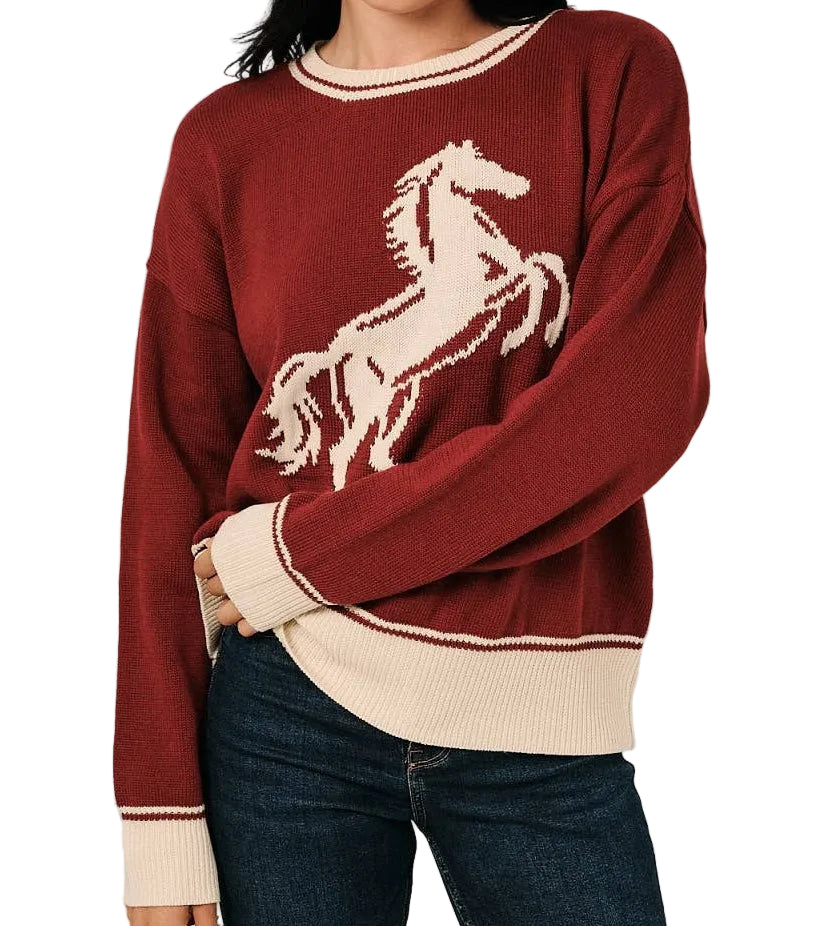 King Burgundy 🐎 Sweater