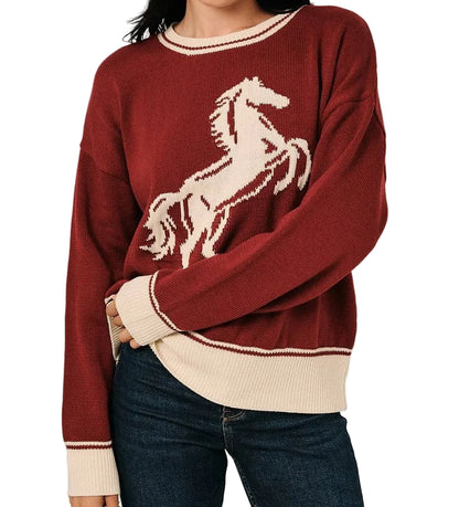 King Burgundy 🐎 Sweater