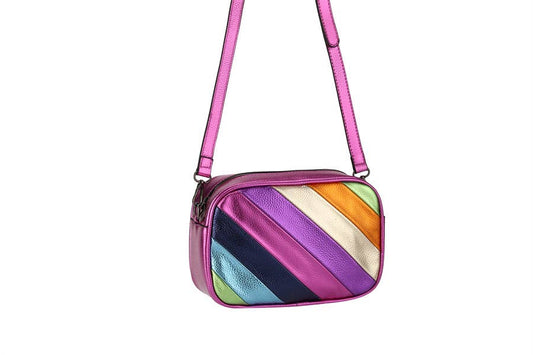 Crossbody Multi Color Long Strap Handbag: Multi 1