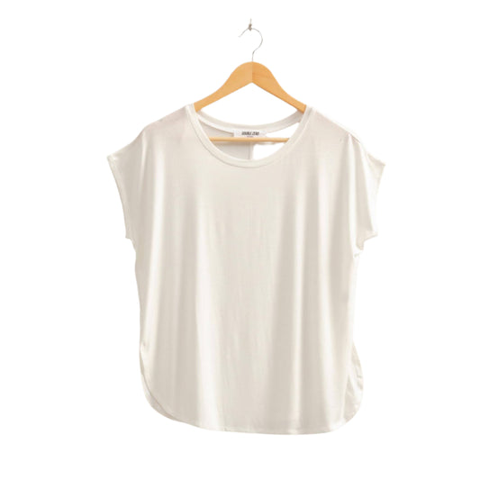 Spring White Dolman Top