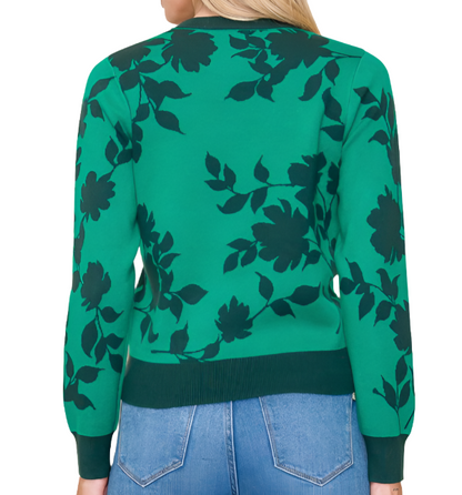 Emerald Green Flower Sweater