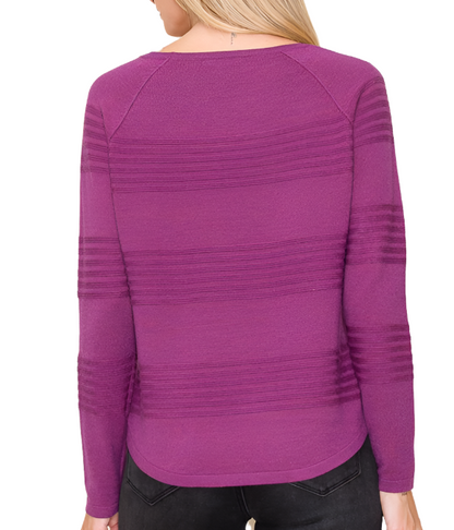 Magenta Crew-Neck Sweater