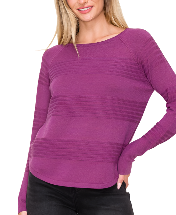 Magenta Crew-Neck Sweater