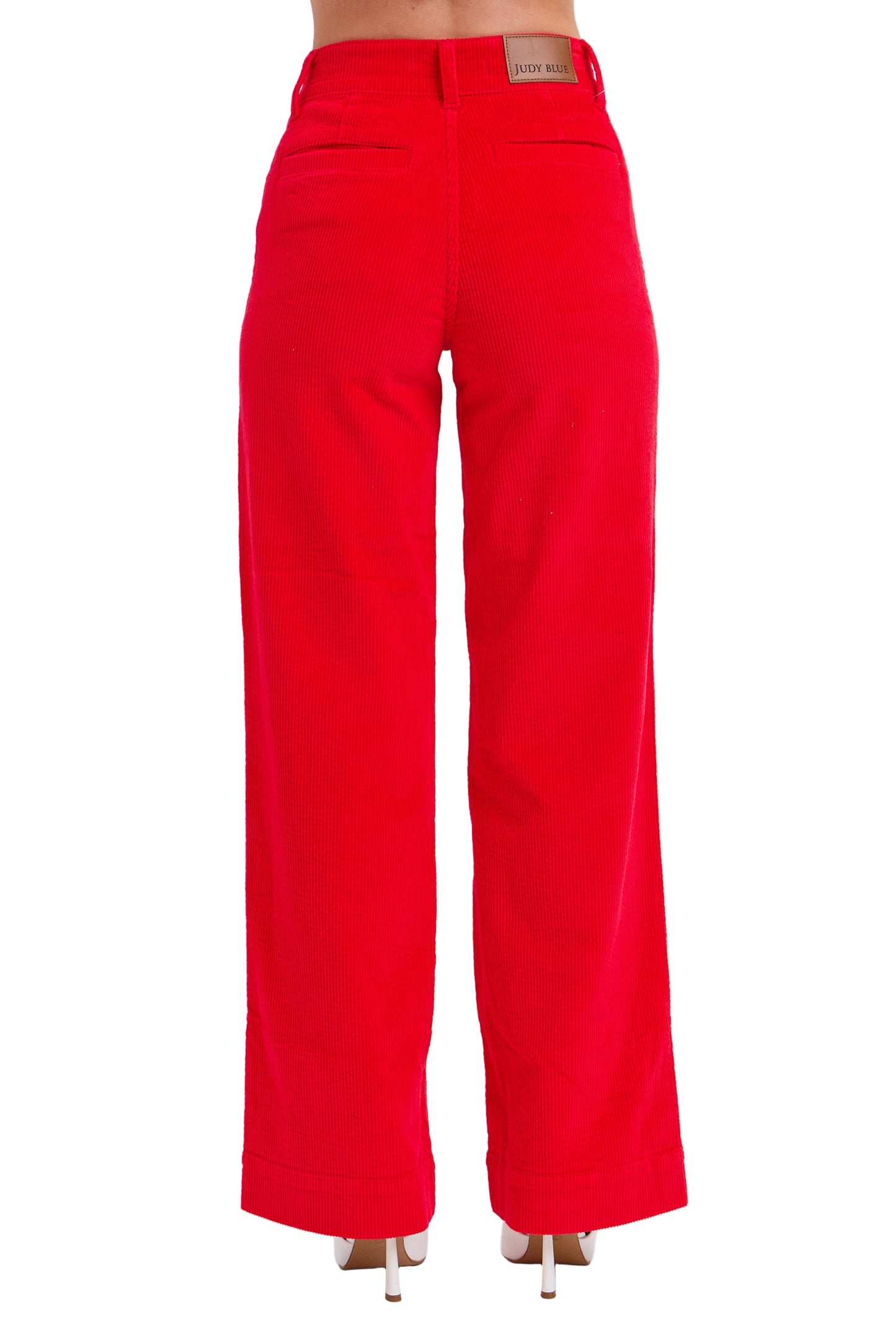 Christmas Red High Waisted Corduroy Trouser