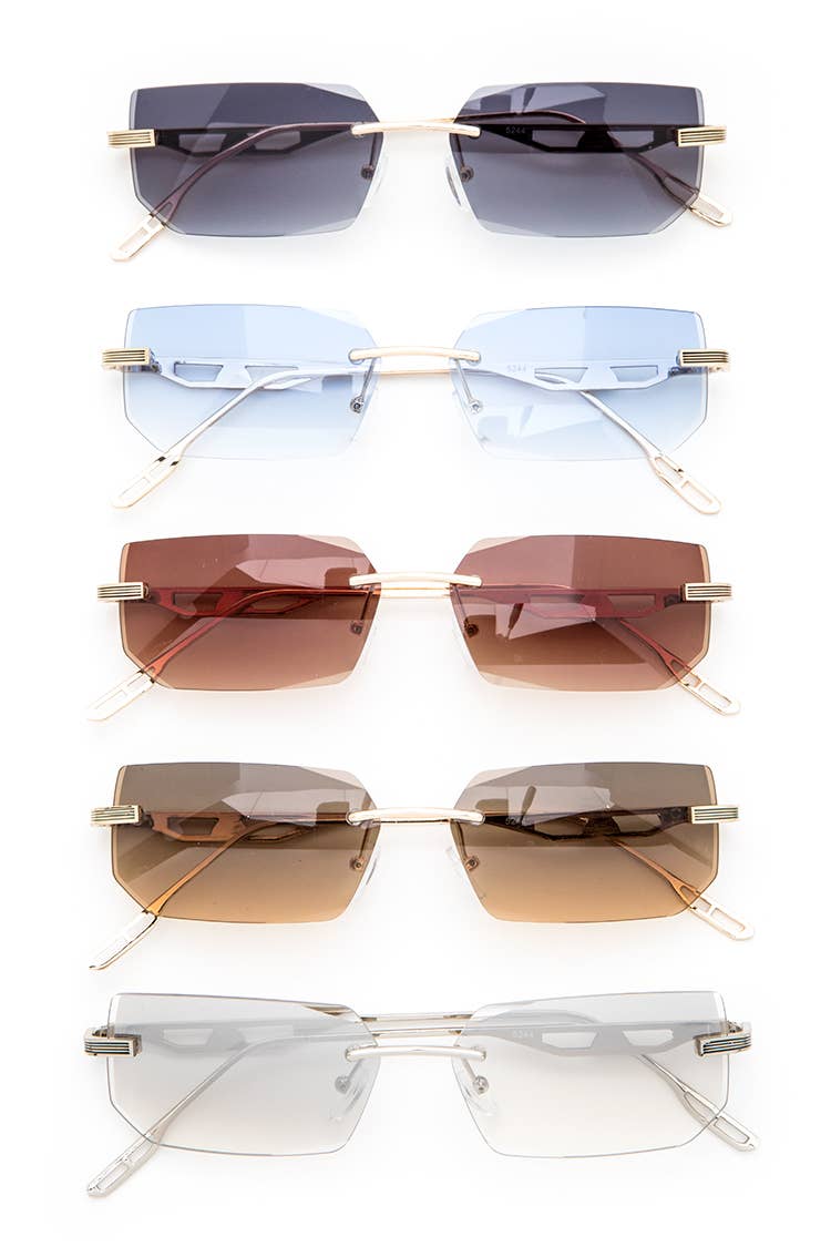 Rimless Skinny Sunglasses