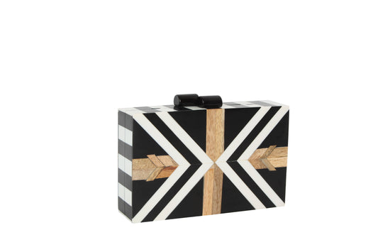 Arrow Hard Case Boxed Clutch Handbag