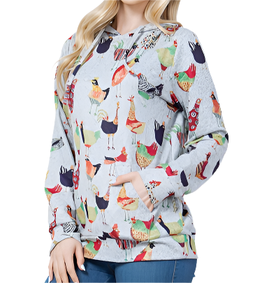 Colorful Wild Chicken Hoodie