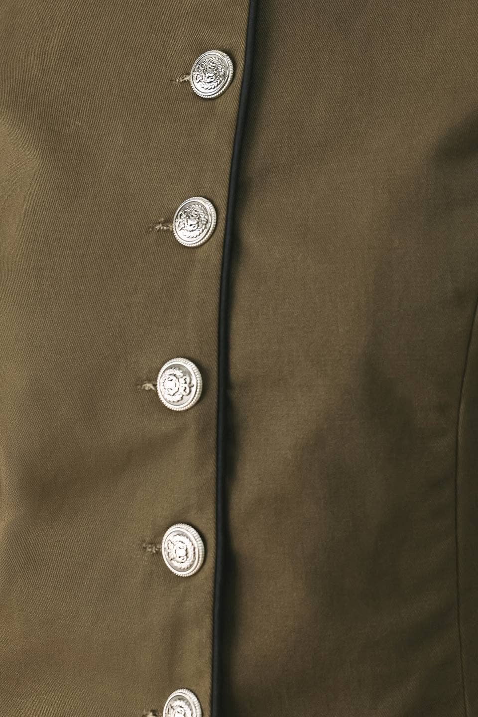 Olive Woven Crop Jacket