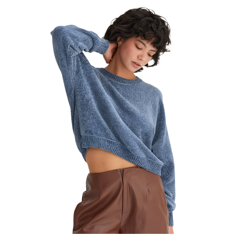 Cozy Dusty Blue Sweater