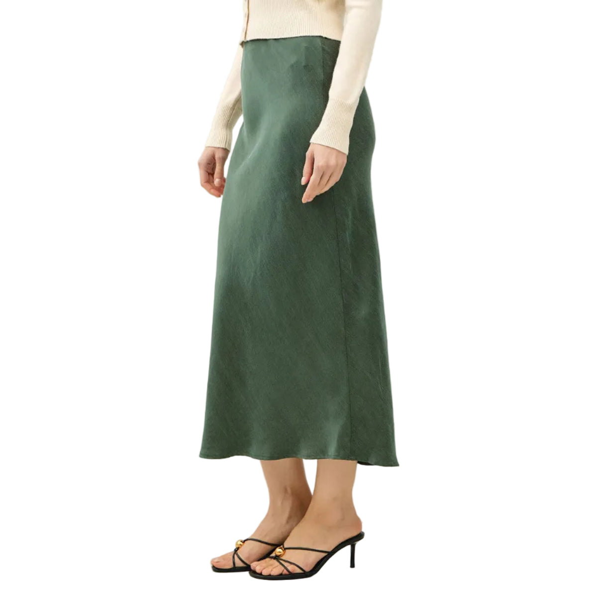 [NEW SHADE] Emerald Silky Suede Skirt