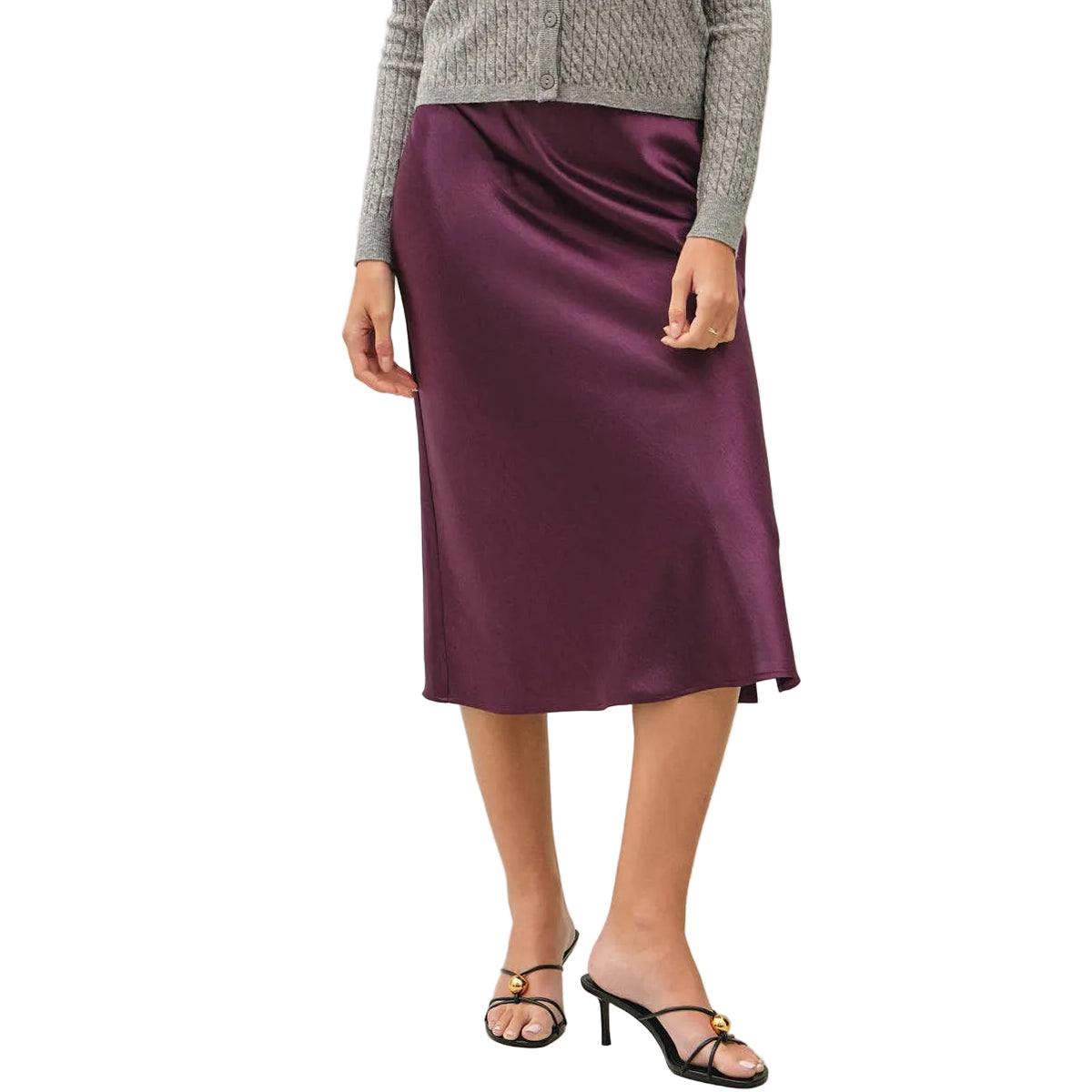 Silky Eggplant Skirt