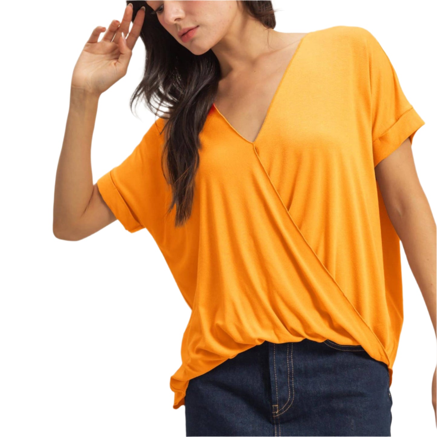 L B L Easy Fit Top  ORANGE