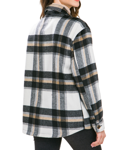 Plaid Button Up Shacket