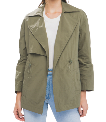 Olive Windbreaker Jacket