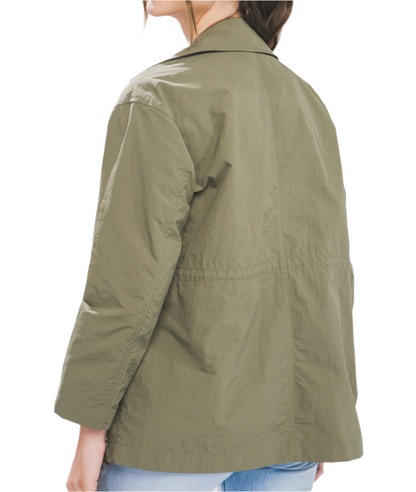 Olive Windbreaker Jacket