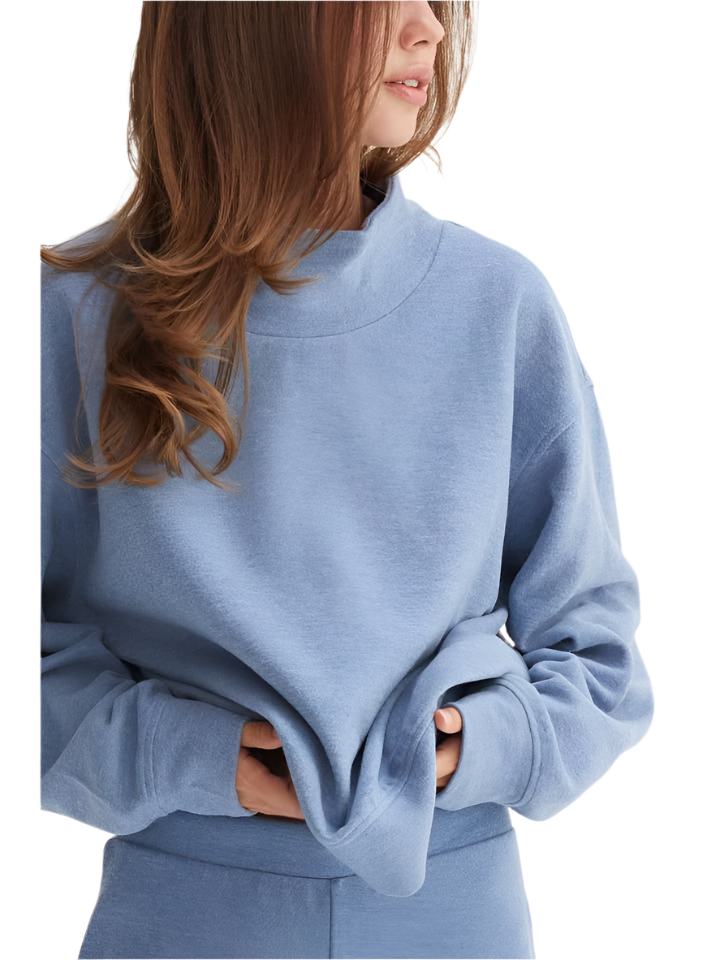 Dusty Funnel Neck Sweatshirt