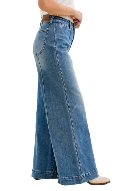 HW LIZA Multi Inseam Palazzo w/ Shield Pkts MD Classic Fade Jeans