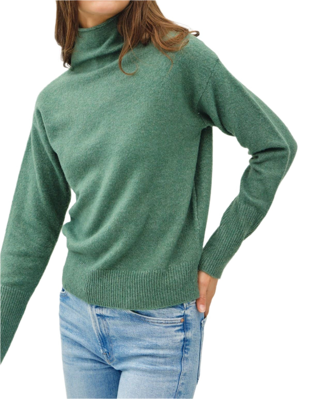 Light Pine Turtleneck Sweater