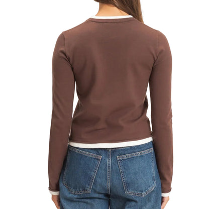Dark Brown Layer Knit Top