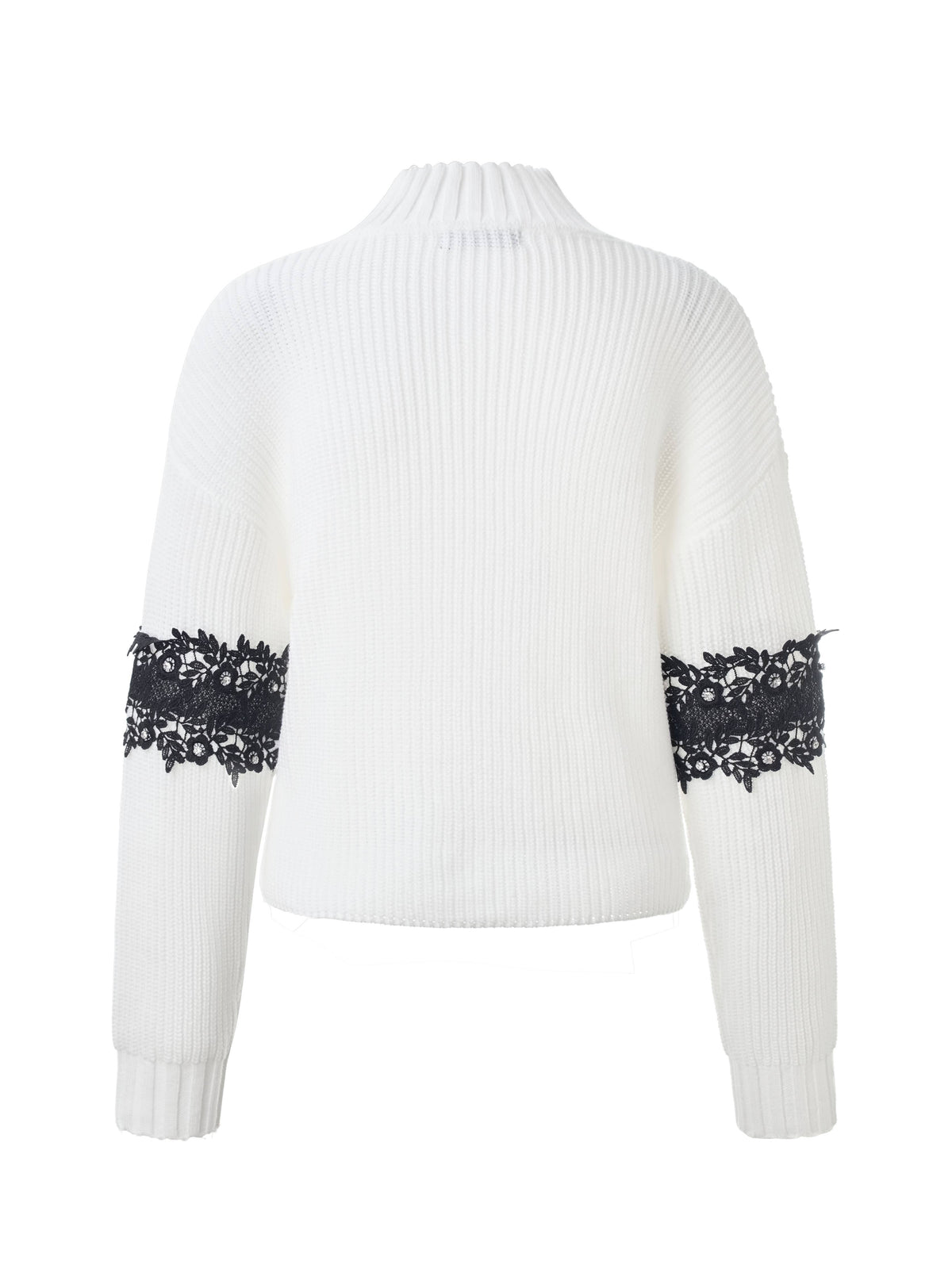 White Mock Neck Sweater