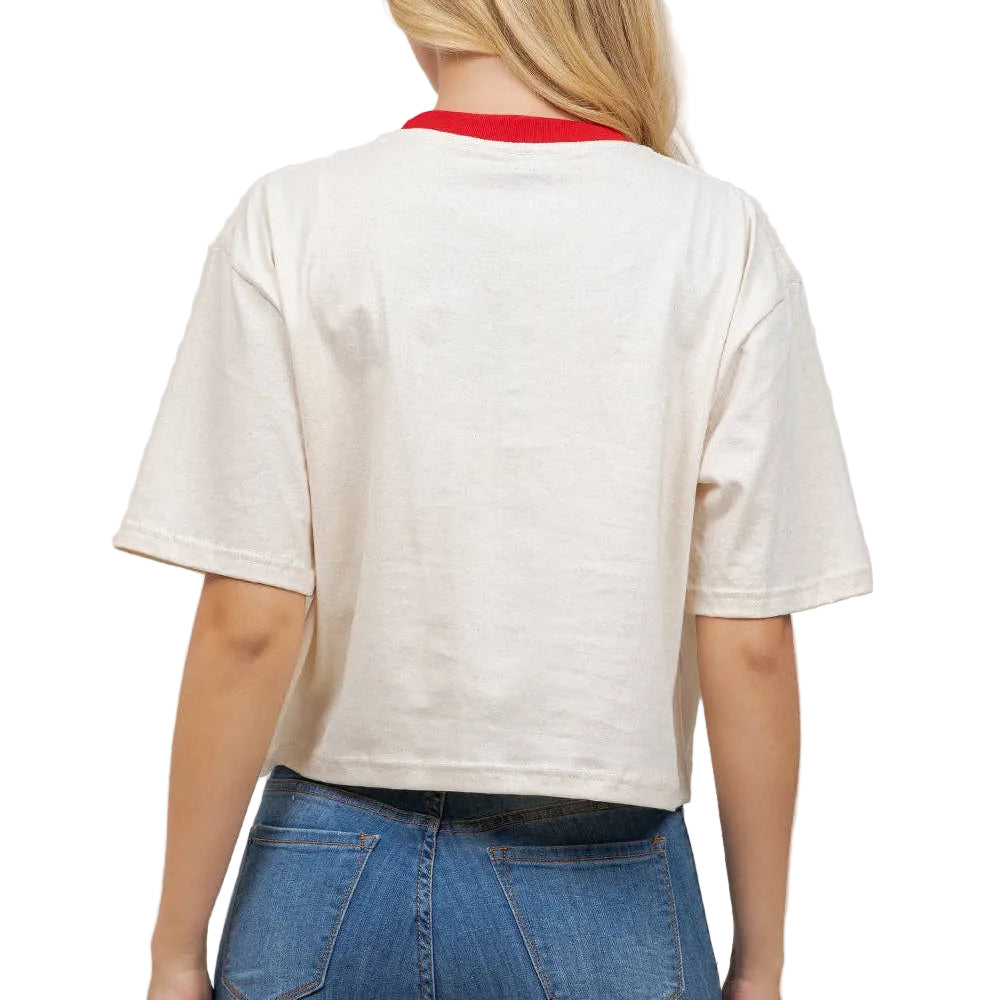 Chupa Chups Print Cotton Crop Top