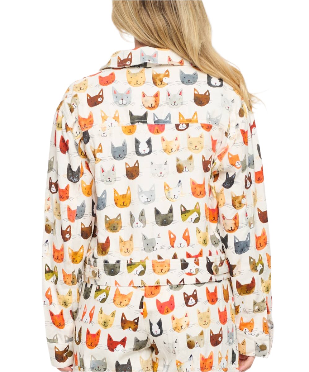 Cat Crazy Crop Jacket